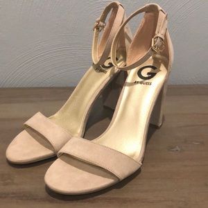 GUESS | Suede Nude Heels | NWOT